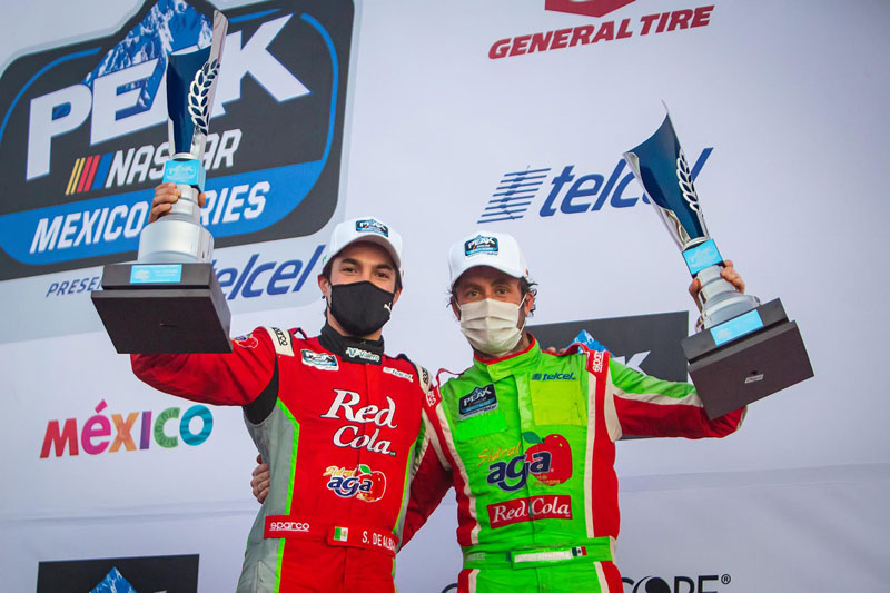 VICTORIA PARA SALVADOR DE ALBA JR. Y PODIO PARA MICHEL JOURDAIN JR. EN LA SEMIFINAL DE NASCAR MÉXICO