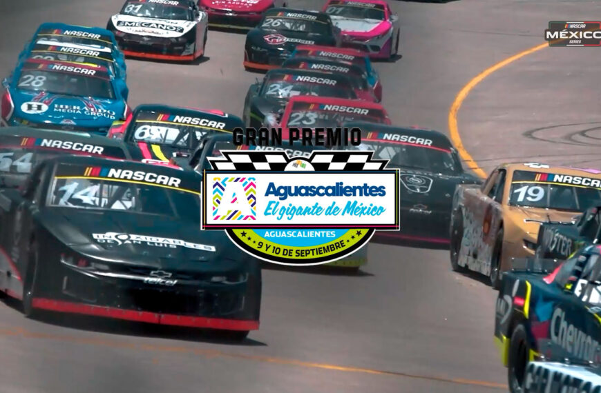 REMEMBRANZA VISUAL DE NASCAR MÉXICO SERIES EN AGUASCALIENTES, NOVENA FECHA DE LA TEMPORADA DEL 2023, QUE FUE GANADA POR EL PILOTO DEL GGG RACING TEAM, JULIO REJÓN, SEGUIDO DE ANDRÉS PÉREZ DE LARA Y MAX GUTIÉRREZ, SEGUNDO Y TERCER LUGAR, RESPECTIVAMENTE