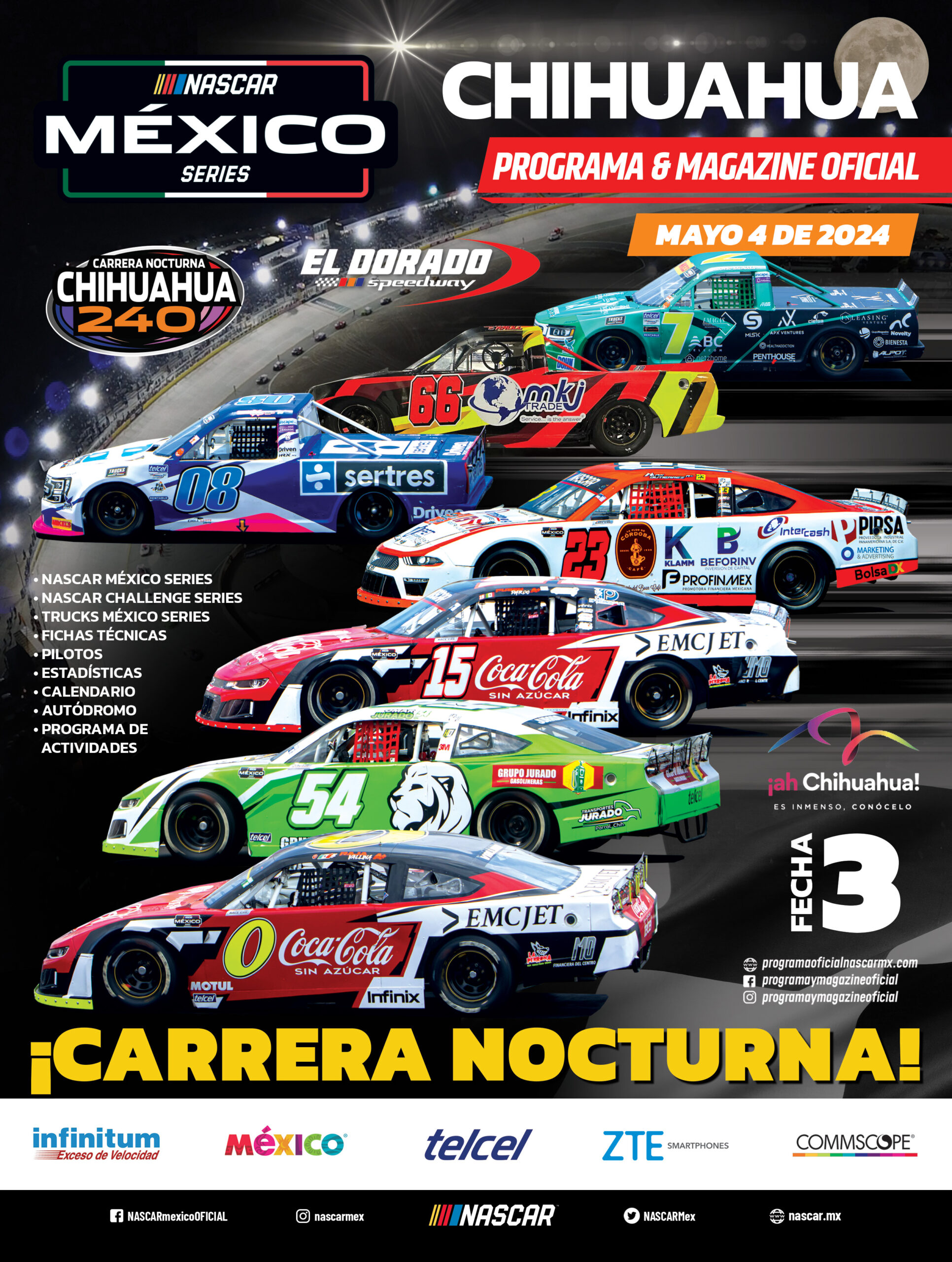 PROGRAMA OFICIAL NASCAR MÉXICO SERIES CHIHUAHUA 240 – FECHA 3 – 2024